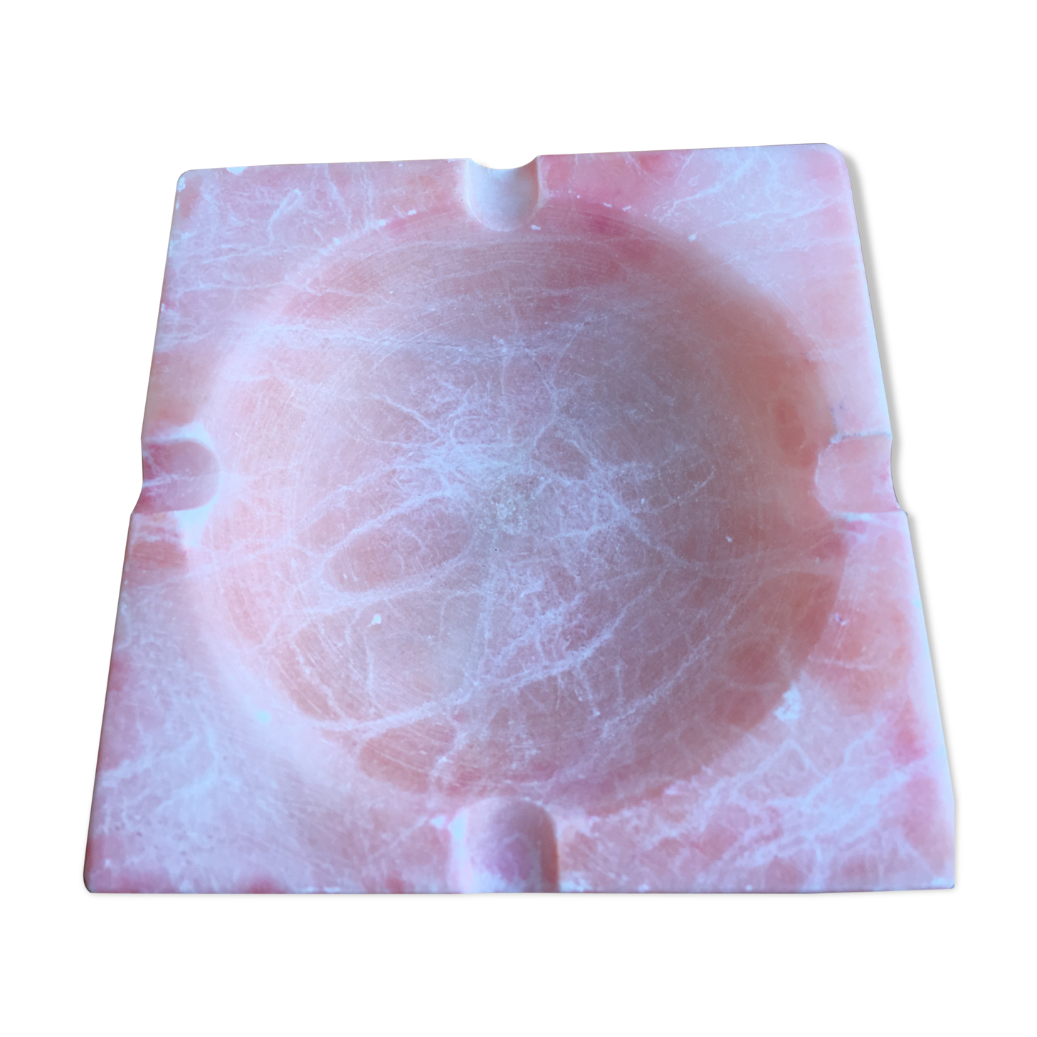 Pink marble ashtray
