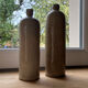 Beige stoneware bottle vase
