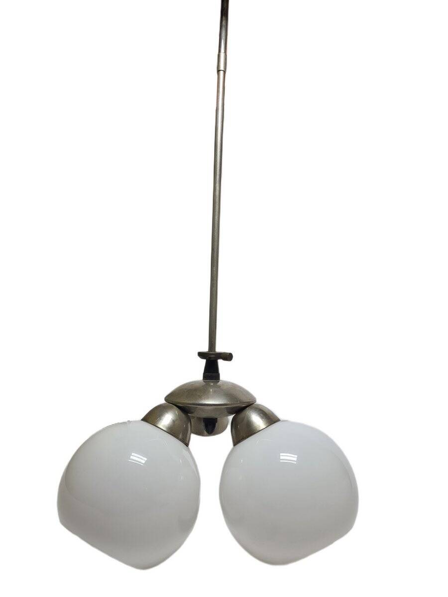 Art Deco glass chandelier, Poland, 1970s