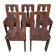 Set of five brutalist chairs in solid pine.
