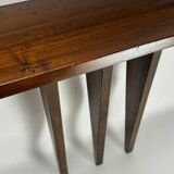 Mid-Century Italian Wooden Wall-Mounted Console Table in the style of Ulrich, 1950s