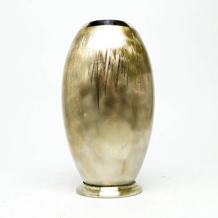 Ikora vase, Art Deco, silver-plated brass, WMF, Germany, 1930s