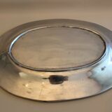 Oval tray in chrome metal shell decoration