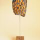 Glazed Terracotta Sculpture Signed - Abstract Art - Blue Amber