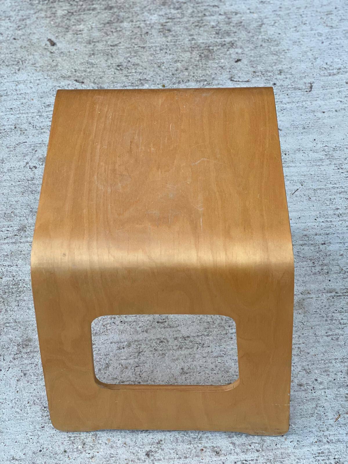 Vintage Benjamin Bent Stool in Curved Wood by Lisa Norinder for Ikea