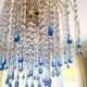Lustre élégant en cristal et verre Murano soufflé – Gouttes bleues