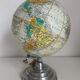 Vintage globe 1950 terrestrial Girard Barrère cream - 30 cm