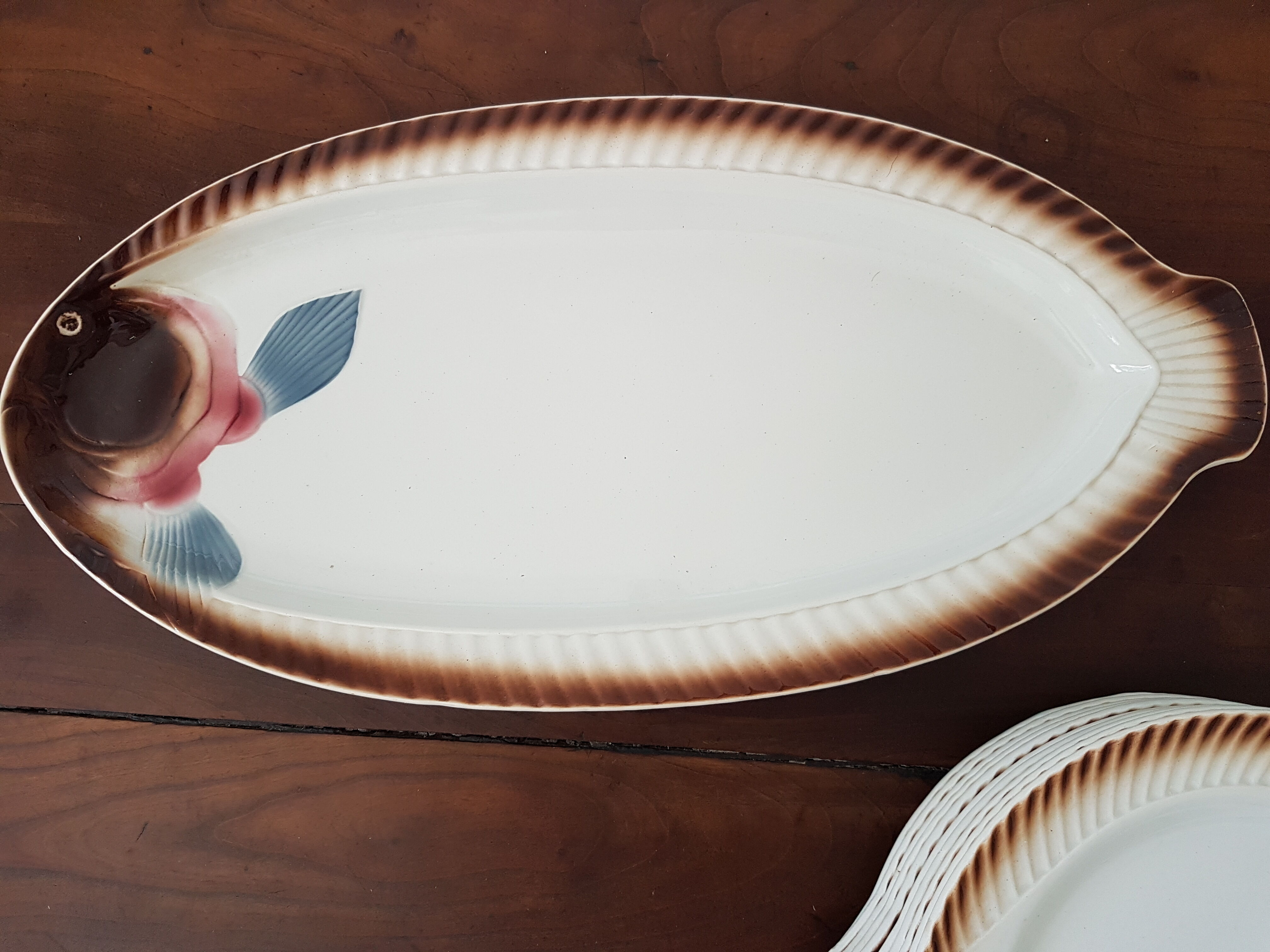 Plates and fish dish