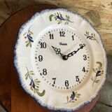 Old clock clock star ceramic plate sarreguemines vintage