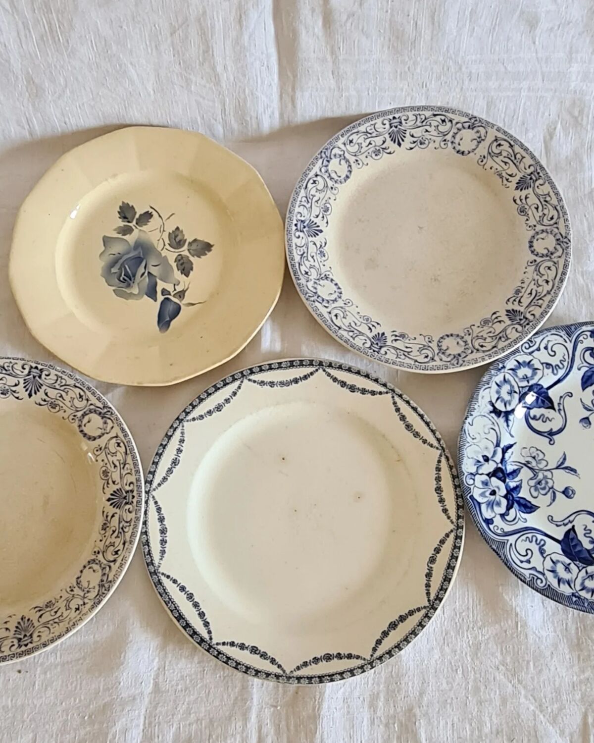 Old plates Creil & Montereau, Salins and Digoin