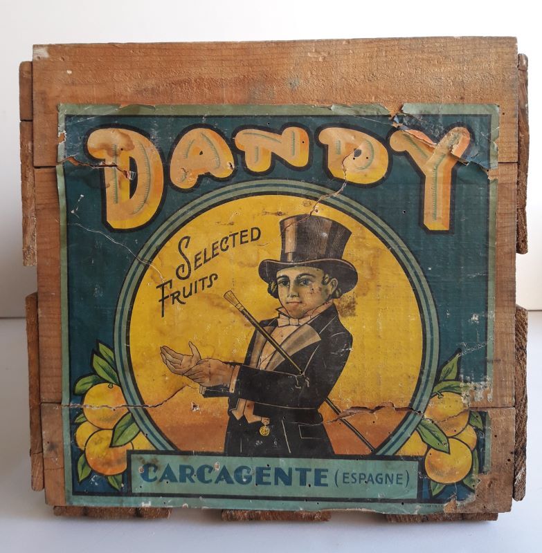 Wooden crate transport colorful poster Magraner-Co Espana