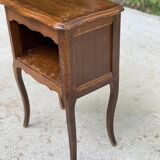 Louis XV wooden bedside table with drawer