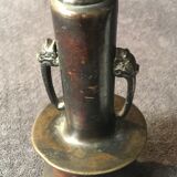 Vase soliflore à col étroit en bronze Chine XIXe