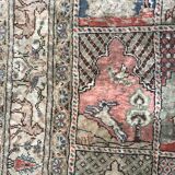 Tapis ancien  Turquie kaysery en soie fait main 85x216 cm