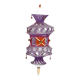 Suspension violette en macramé, années 70