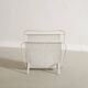 Vintage French Mid Century Mathieu Matégot White Metal Magazine Rack, 1950s