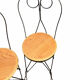 Lot de 4 chaises vintage en fer forgé 1940