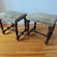 Pair of vintage Dutch stools with a patina – Wabi-Sabi spirit