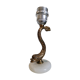 Onyx fish lamp foot and golden metal