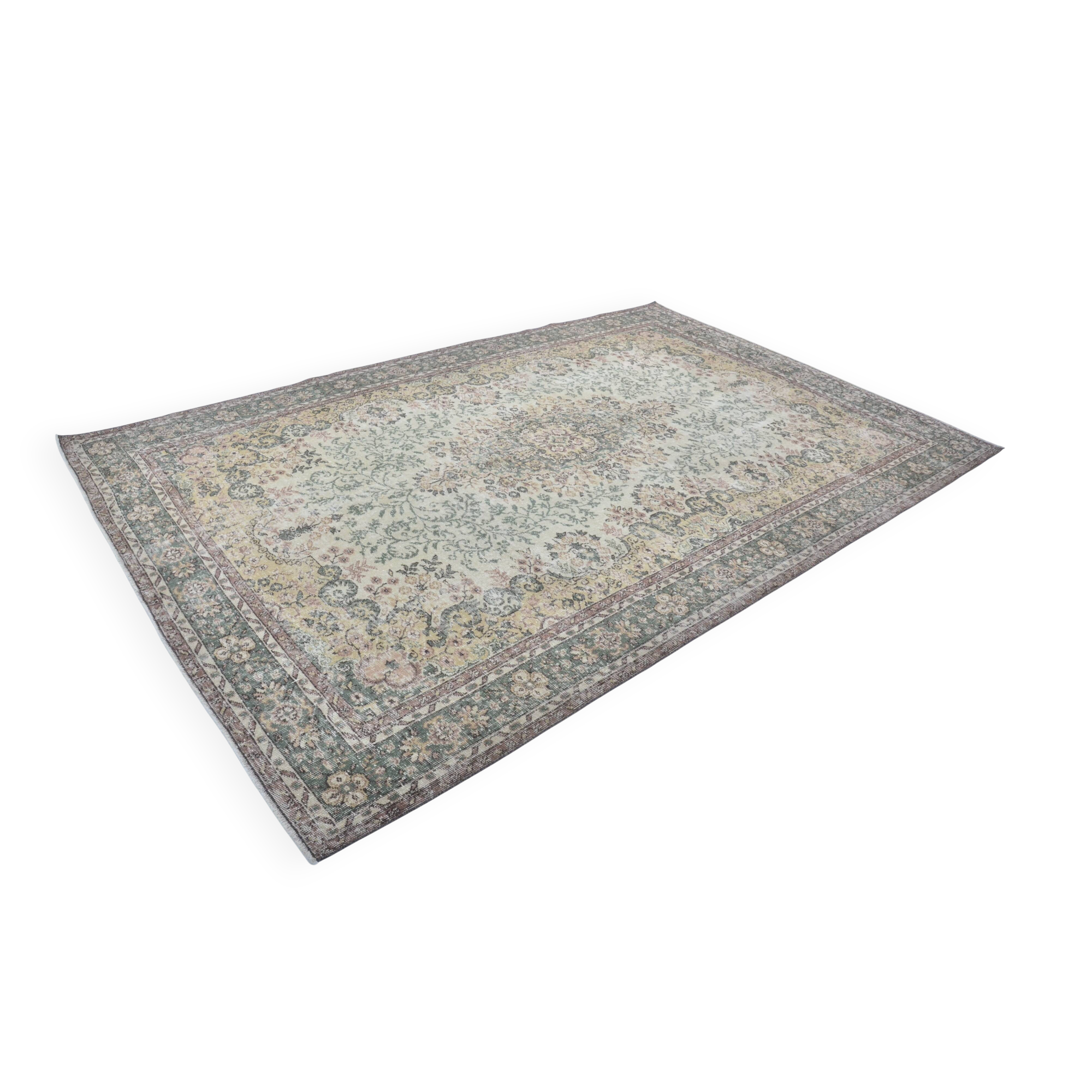 Nomadic Turkish Handknotted Floral Rug sku 3255