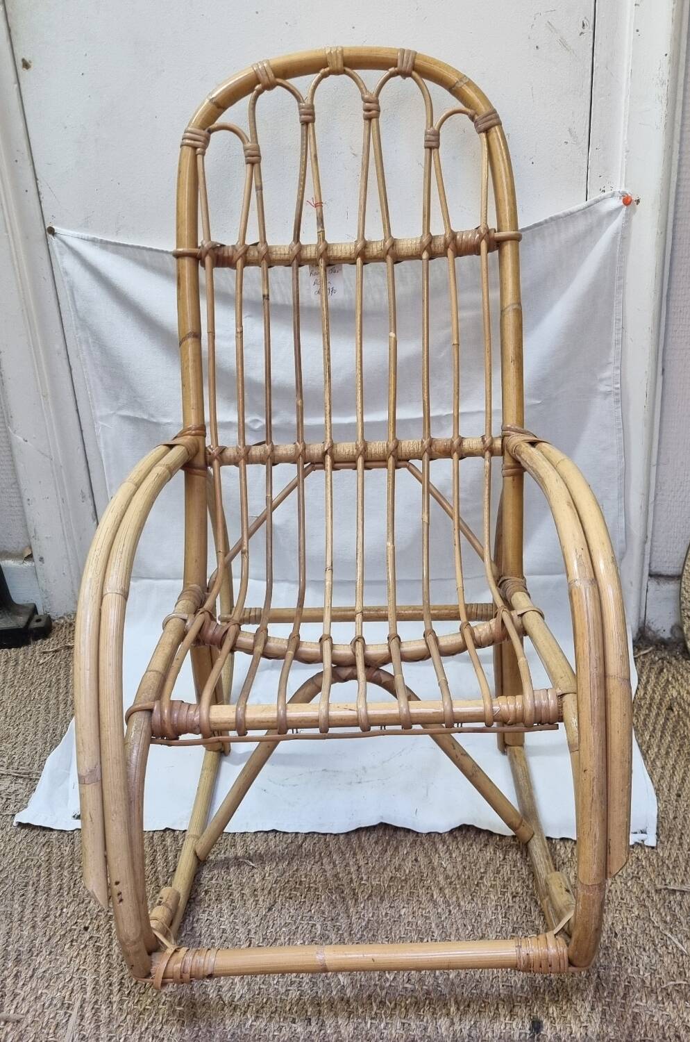 1960s rattan rocking chair