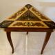Side table in precious wood marquetry Italy 1950