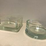 Lot of two glass-paved ashtrays Lumax 1950