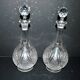 Baccarat set of 35 crystal glasses + 2 flower model carafes 9157 from 1907