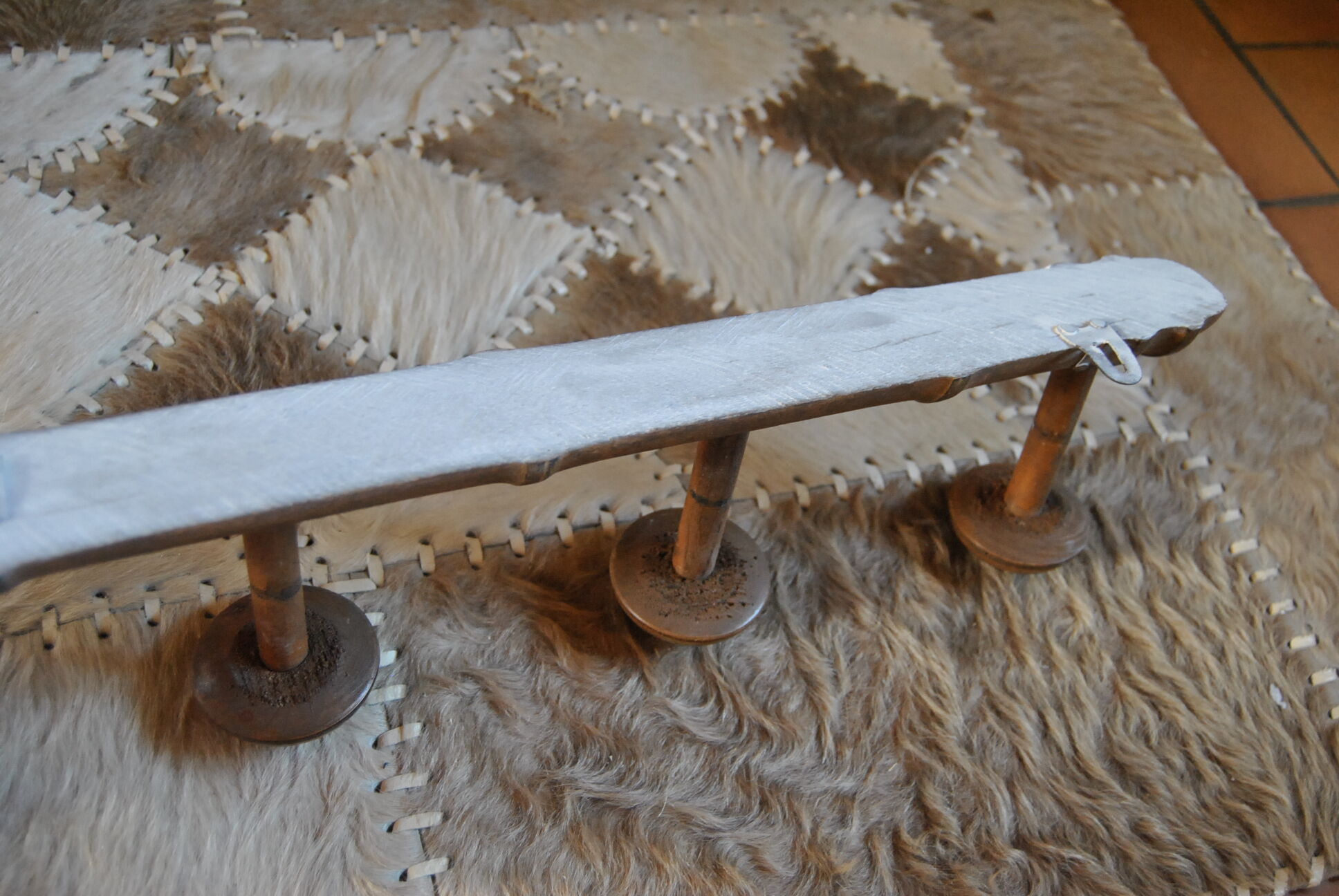 Patère 6 wooden crochet early XXeme