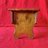 Old small stool - footrest with solid wood chest