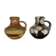 Set of Two Pottery Fat Lava Vases "Multi-Color" by Scheurich, Germany, 1970s
