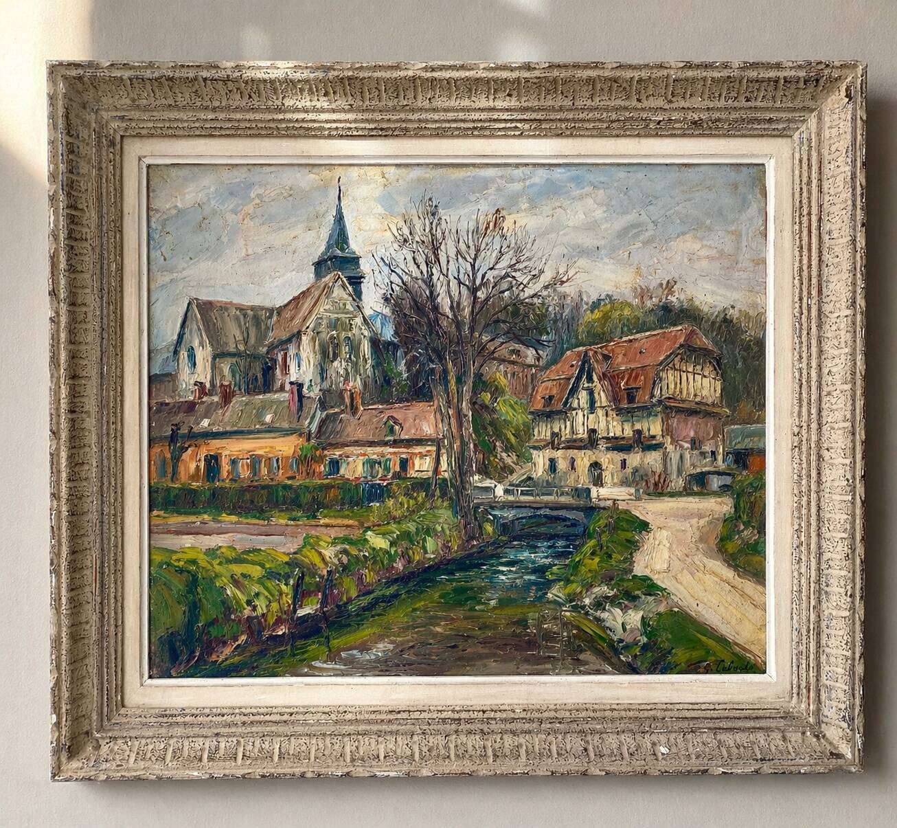 Village landscape by Gaston Laborde (1892-1965)