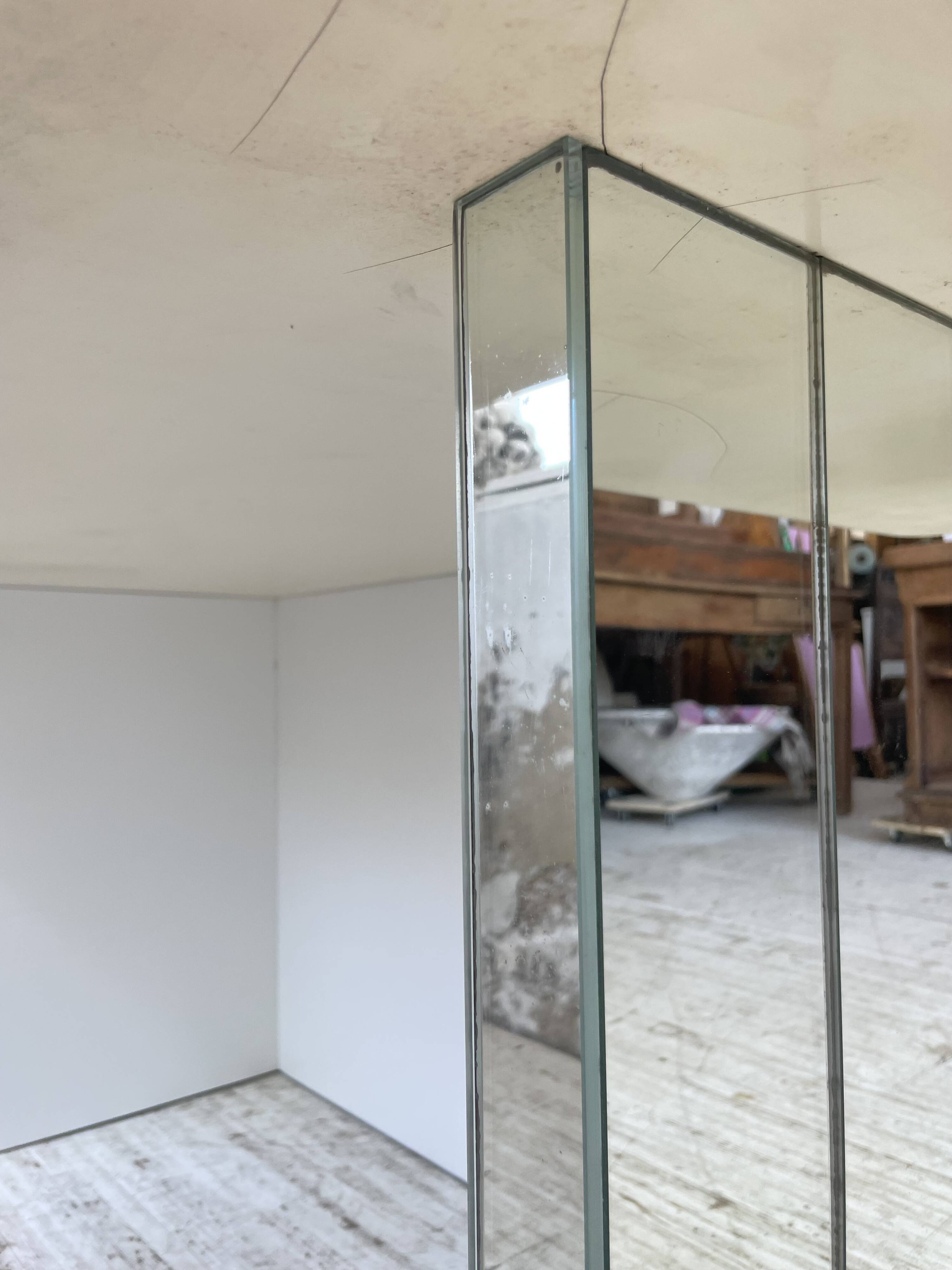 80s lacquered desk and mirror