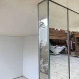 80s lacquered desk and mirror