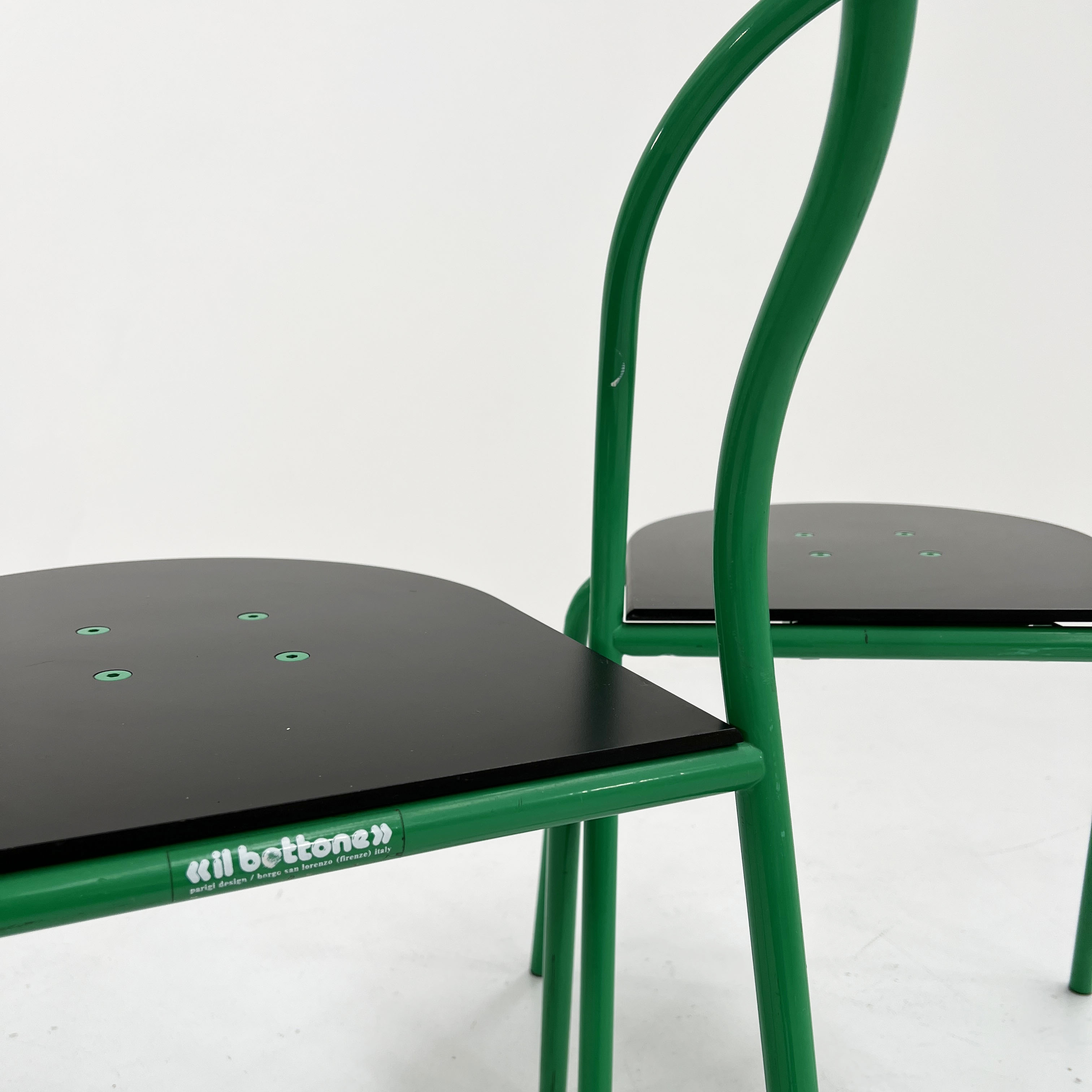 Green Chair Il Bottone by Paolo Parigi for Heron Parigi, 1980