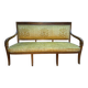 Banquette - Canapé époque Restaurarion en velours de gêne jaune 1830