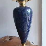 LE DAUPHIN lamp in vintage ceramic and brass
