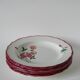 Set of 7 Salins soup plates with serrated edges with flowers 1950