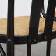 Set of 2 wooden dining chairs with woven seats