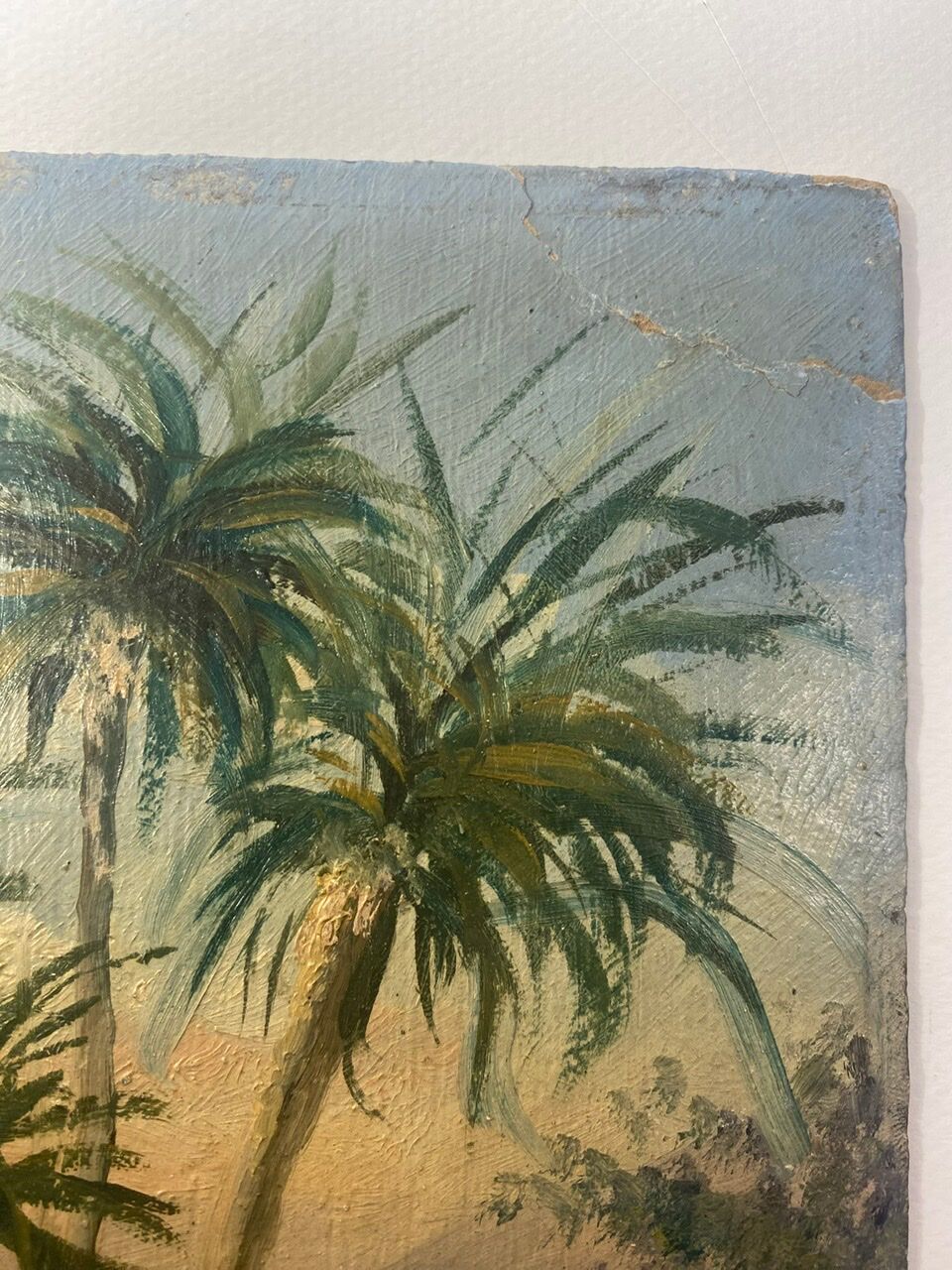 Old painting, orientalist landscape, signed, XX century