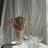 Set of 9 vintage ice cream cups with fruit patterns