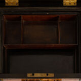 Blackened Natural Wood Worker - Rosewood Marquetry - Louis XV Style - Period: XIXth