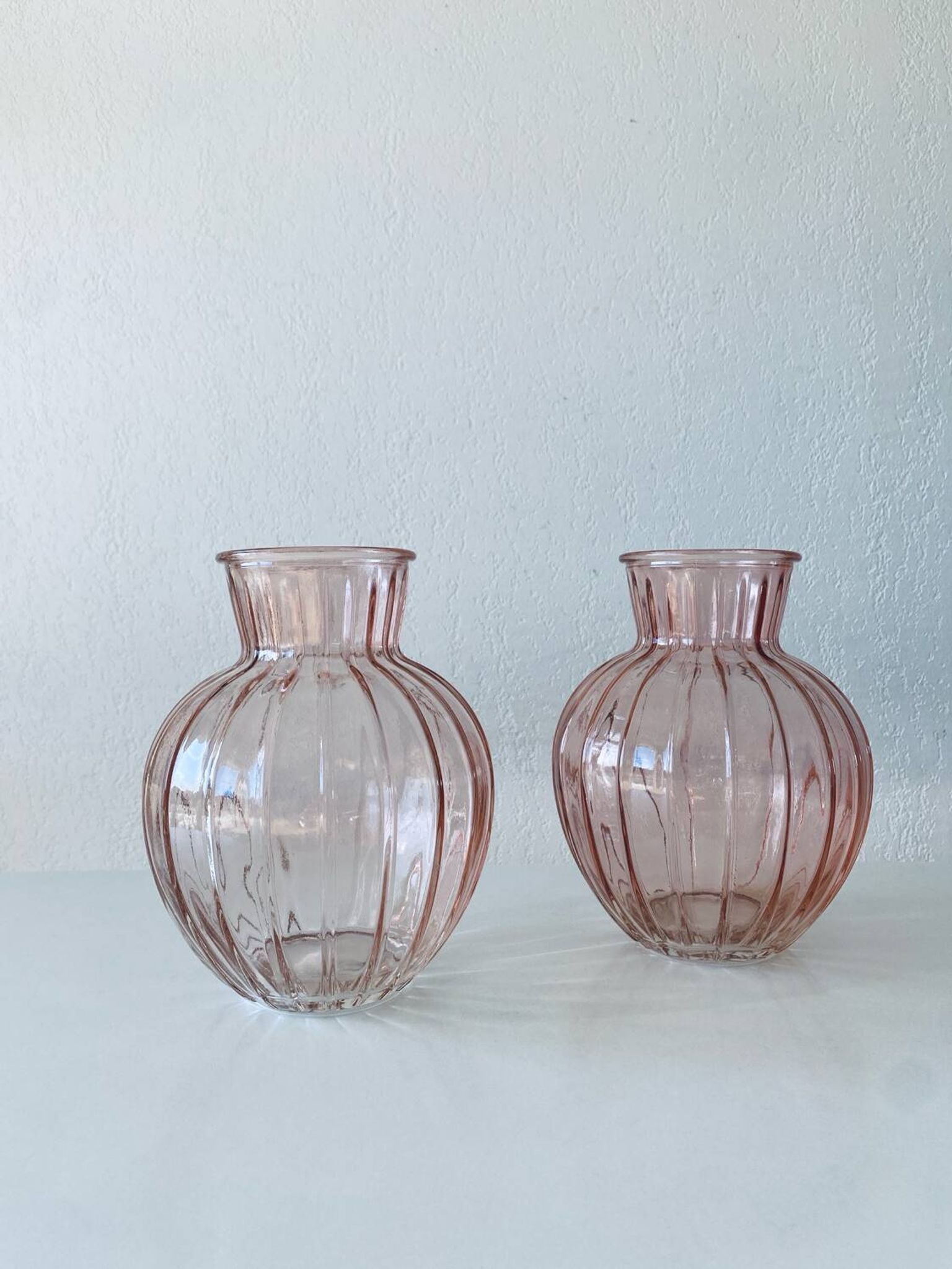Pair of glass vases