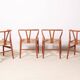4x Hans J. Wegner Early CH24 Chaise Wishbone, années 1960