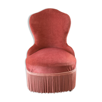 Fauteuil crapaud rose parme