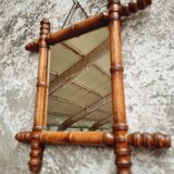 Vintage mirror faux bamboo 39x44cm