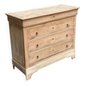 Commode en chêne massif du XIX ème Louis Philippe rénovée 122cm
