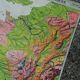 Old MDI map France geology and relief J.Bertin.
