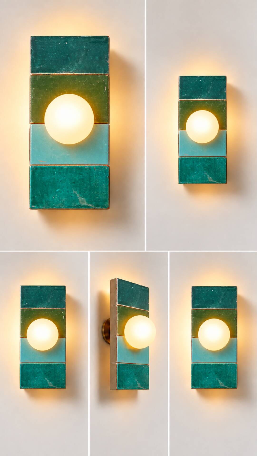 Ceramic zellige wall lamp