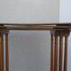 Sets of three nesting tables with painted landscape decorations in poplar.